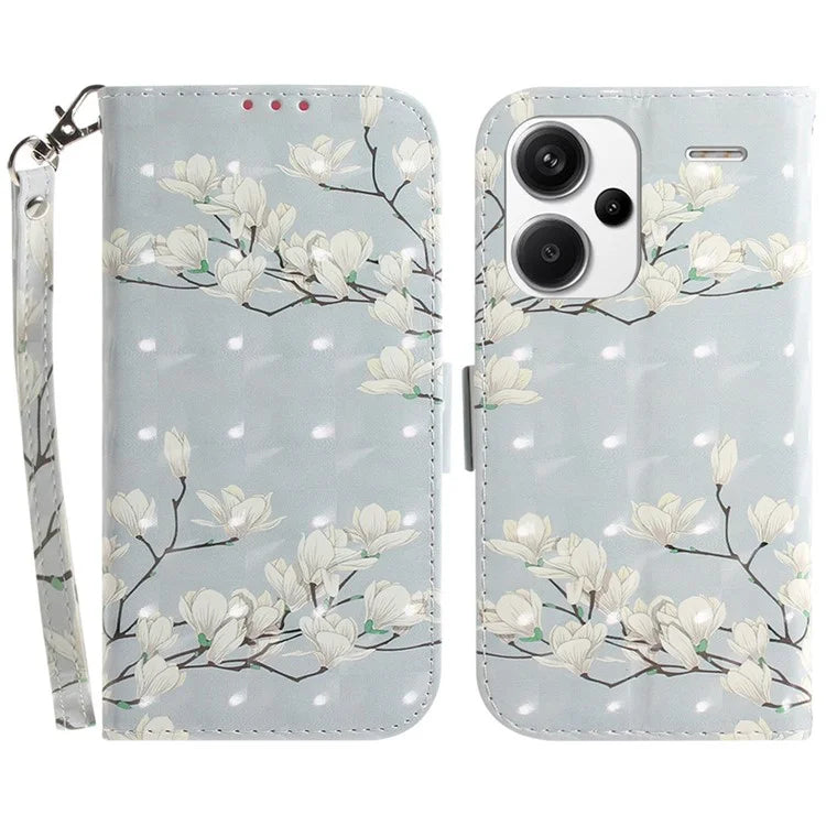 For Xiaomi Redmi Note 13 Pro+ 5G Case 3D Pattern Leather Wallet Phone Cover Handbag