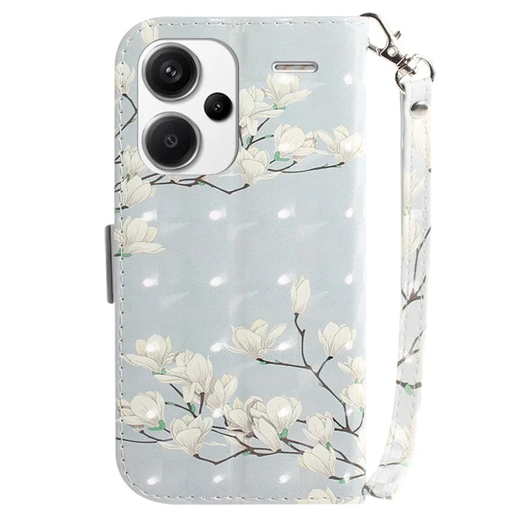 For Xiaomi Redmi Note 13 Pro+ 5G Case 3D Pattern Leather Wallet Phone Cover Handbag