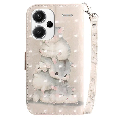 For Xiaomi Redmi Note 13 Pro+ 5G Case 3D Pattern Leather Wallet Phone Cover Handbag