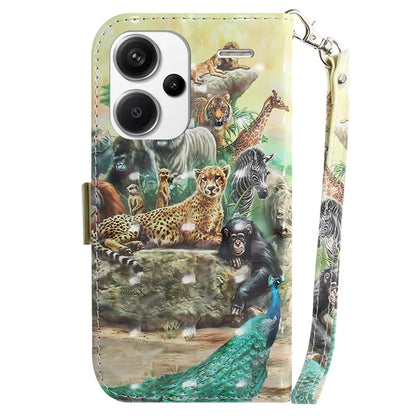 For Xiaomi Redmi Note 13 Pro+ 5G Case 3D Pattern Leather Wallet Phone Cover Handbag