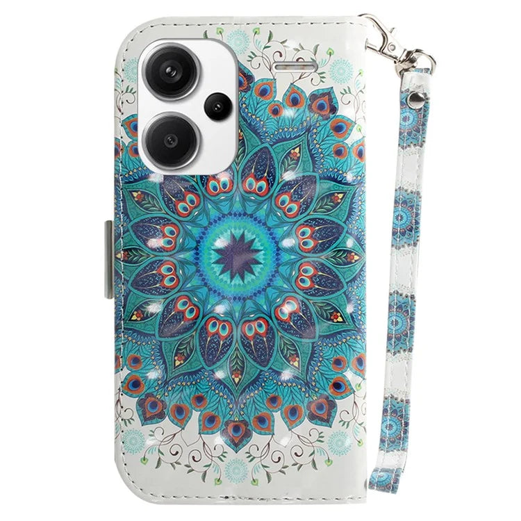 For Xiaomi Redmi Note 13 Pro+ 5G Case 3D Pattern Leather Wallet Phone Cover Handbag
