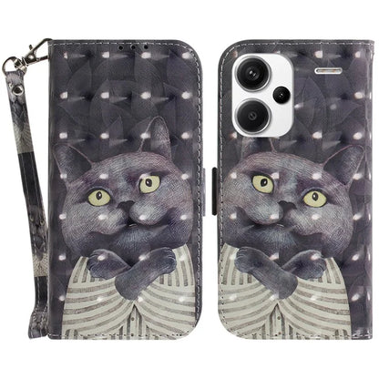 For Xiaomi Redmi Note 13 Pro+ 5G Case 3D Pattern Leather Wallet Phone Cover Handbag