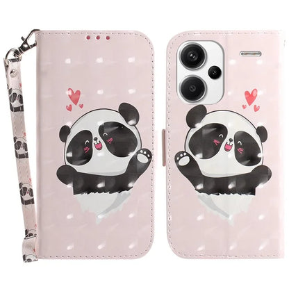 For Xiaomi Redmi Note 13 Pro+ 5G Case 3D Pattern Leather Wallet Phone Cover Handbag