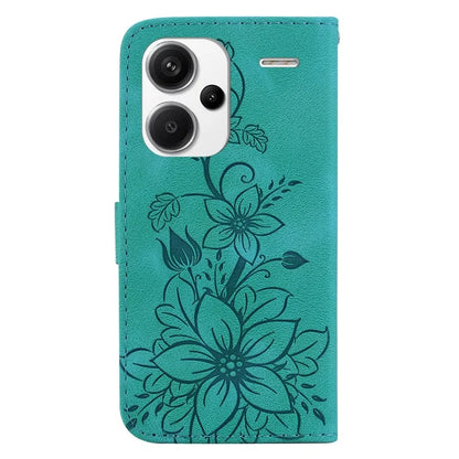 For Xiaomi Redmi Note 13 Pro+ 5G Wallet Case Flower Magnetic Leather Folio Phone Cover