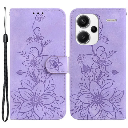 For Xiaomi Redmi Note 13 Pro+ 5G Wallet Case Flower Magnetic Leather Folio Phone Cover