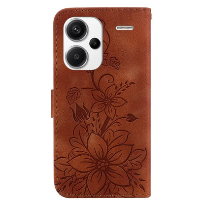For Xiaomi Redmi Note 13 Pro+ 5G Wallet Case Flower Magnetic Leather Folio Phone Cover