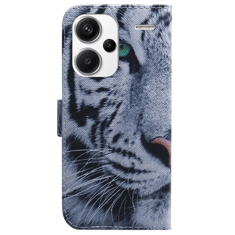 For Xiaomi Redmi Note 13 Pro+ 5G Flip Phone Cover Pattern Print Wallet Case