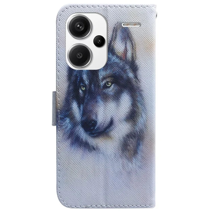 For Xiaomi Redmi Note 13 Pro+ 5G Flip Phone Cover Pattern Print Wallet Case