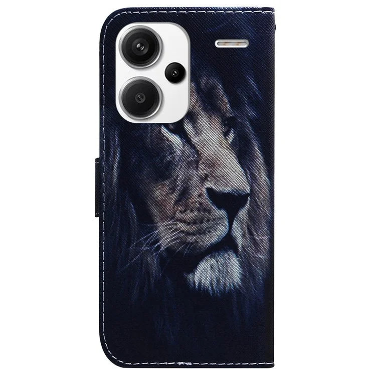 For Xiaomi Redmi Note 13 Pro+ 5G Flip Phone Cover Pattern Print Wallet Case