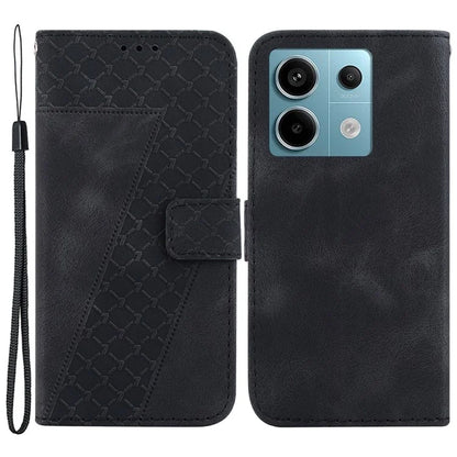 For Xiaomi Redmi Note 13 Pro 5G / Poco X6 5G Stand Card Slots Case 7-Shape Pattern PU Leather Phone Cover
