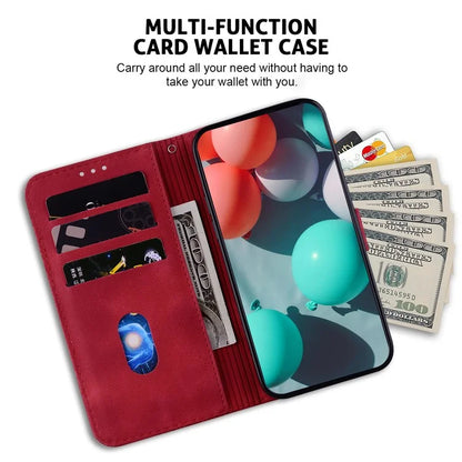 For Xiaomi Redmi Note 13 Pro 5G / Poco X6 5G Stand Card Slots Case 7-Shape Pattern PU Leather Phone Cover