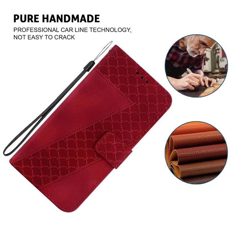 For Xiaomi Redmi Note 13 Pro 5G / Poco X6 5G Stand Card Slots Case 7-Shape Pattern PU Leather Phone Cover