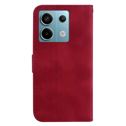 For Xiaomi Redmi Note 13 Pro 5G / Poco X6 5G Stand Card Slots Case 7-Shape Pattern PU Leather Phone Cover