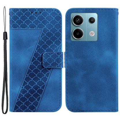 For Xiaomi Redmi Note 13 Pro 5G / Poco X6 5G Stand Card Slots Case 7-Shape Pattern PU Leather Phone Cover
