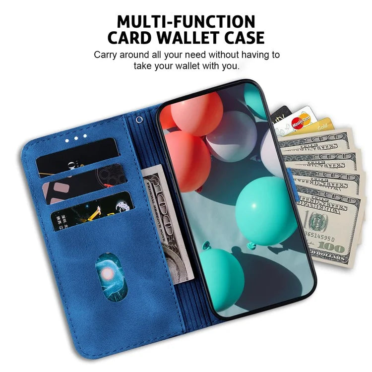 For Xiaomi Redmi Note 13 Pro 5G / Poco X6 5G Stand Card Slots Case 7-Shape Pattern PU Leather Phone Cover