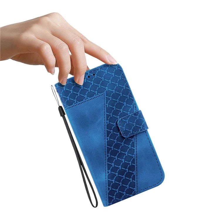 For Xiaomi Redmi Note 13 Pro 5G / Poco X6 5G Stand Card Slots Case 7-Shape Pattern PU Leather Phone Cover