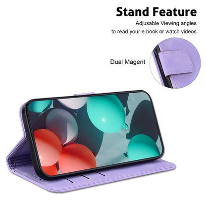For Xiaomi Redmi Note 13 Pro 5G / Poco X6 5G Stand Card Slots Case 7-Shape Pattern PU Leather Phone Cover