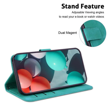 For Xiaomi Redmi Note 13 Pro 5G / Poco X6 5G Stand Card Slots Case 7-Shape Pattern PU Leather Phone Cover