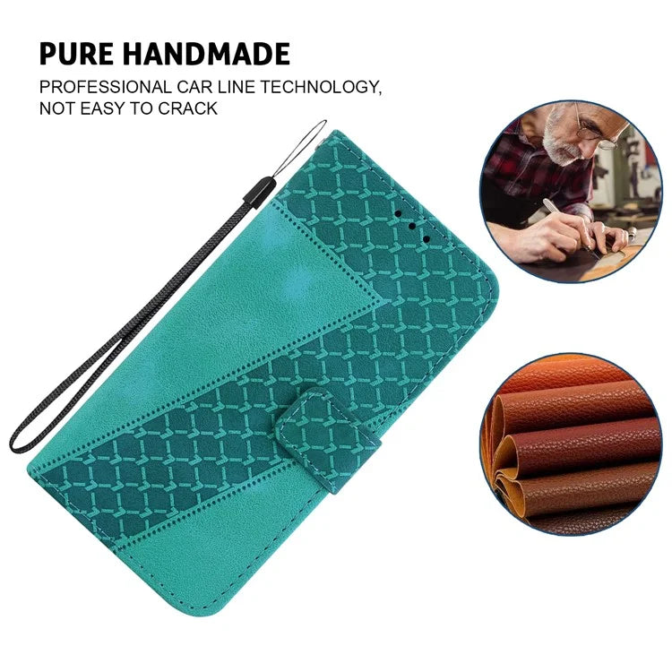 For Xiaomi Redmi Note 13 Pro 5G / Poco X6 5G Stand Card Slots Case 7-Shape Pattern PU Leather Phone Cover