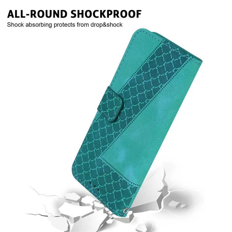 For Xiaomi Redmi Note 13 Pro 5G / Poco X6 5G Stand Card Slots Case 7-Shape Pattern PU Leather Phone Cover
