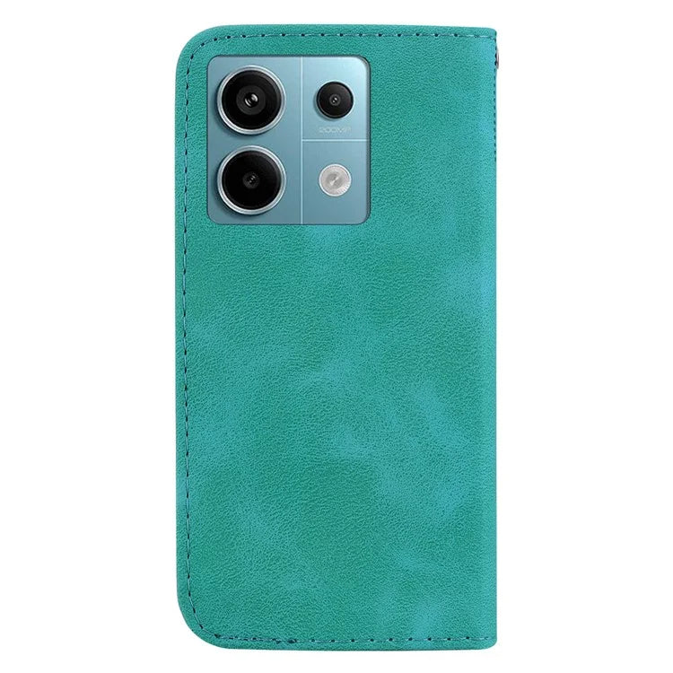 For Xiaomi Redmi Note 13 Pro 5G / Poco X6 5G Stand Card Slots Case 7-Shape Pattern PU Leather Phone Cover