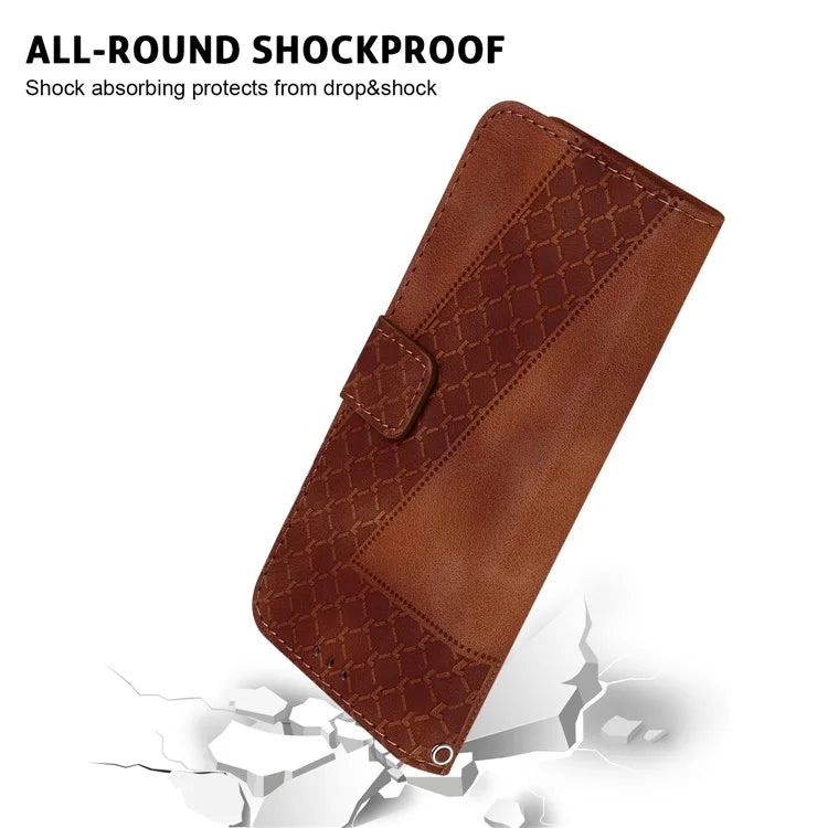 For Xiaomi Redmi Note 13 Pro 5G / Poco X6 5G Stand Card Slots Case 7-Shape Pattern PU Leather Phone Cover