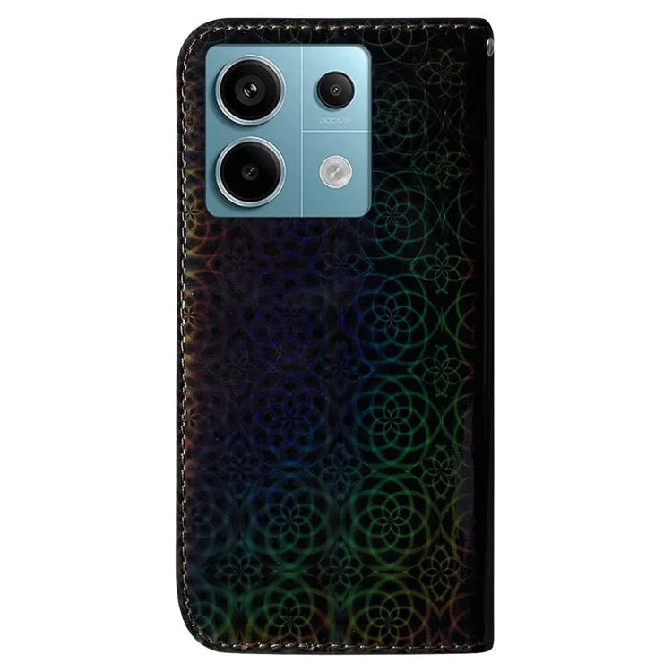 For Xiaomi Redmi Note 13 Pro 5G / Poco X6 5G Magnetic Case Dazzling Flower Phone Wallet Cover