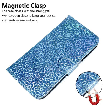For Xiaomi Redmi Note 13 Pro 5G / Poco X6 5G Magnetic Case Dazzling Flower Phone Wallet Cover
