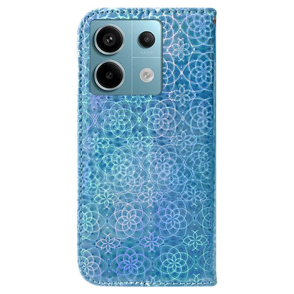For Xiaomi Redmi Note 13 Pro 5G / Poco X6 5G Magnetic Case Dazzling Flower Phone Wallet Cover