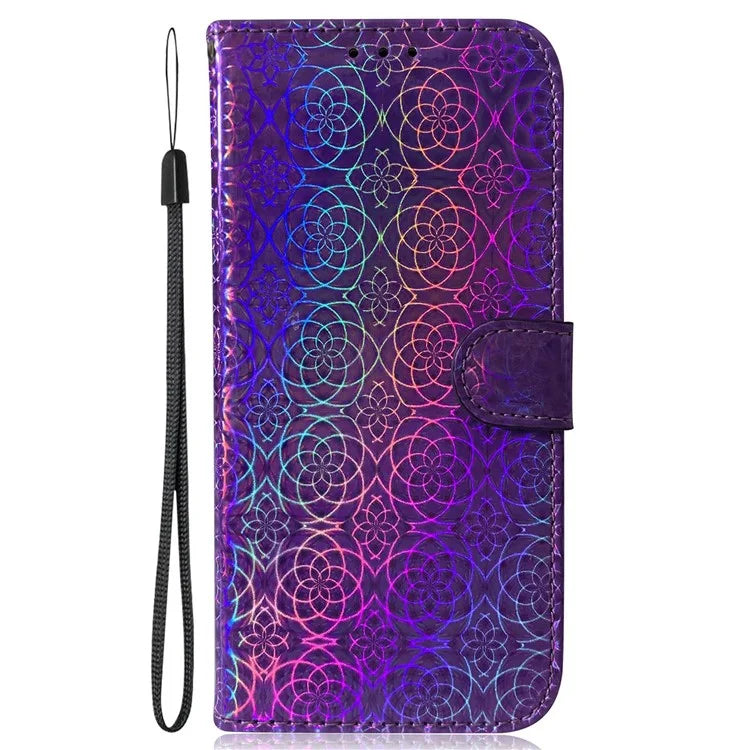For Xiaomi Redmi Note 13 Pro 5G / Poco X6 5G Magnetic Case Dazzling Flower Phone Wallet Cover
