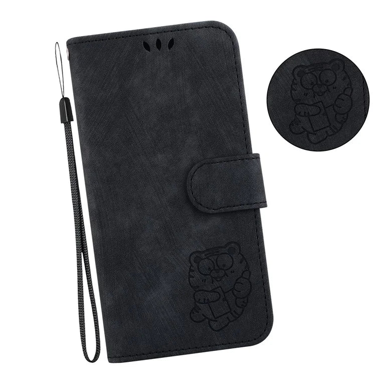 For Xiaomi Redmi Note 13 Pro 5G / Poco X6 5G PU Leather Flip Cover Wallet Stand Tiger Pattern Phone Case