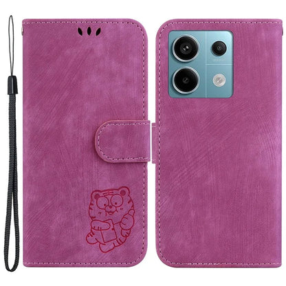 For Xiaomi Redmi Note 13 Pro 5G / Poco X6 5G PU Leather Flip Cover Wallet Stand Tiger Pattern Phone Case