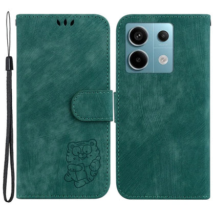 For Xiaomi Redmi Note 13 Pro 5G / Poco X6 5G PU Leather Flip Cover Wallet Stand Tiger Pattern Phone Case