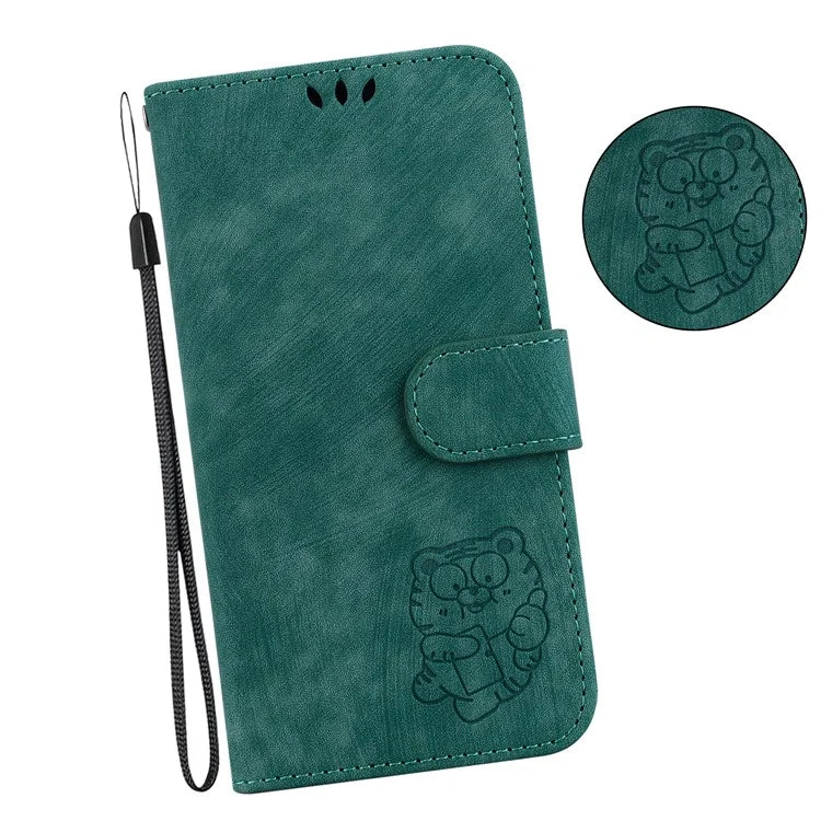 For Xiaomi Redmi Note 13 Pro 5G / Poco X6 5G PU Leather Flip Cover Wallet Stand Tiger Pattern Phone Case