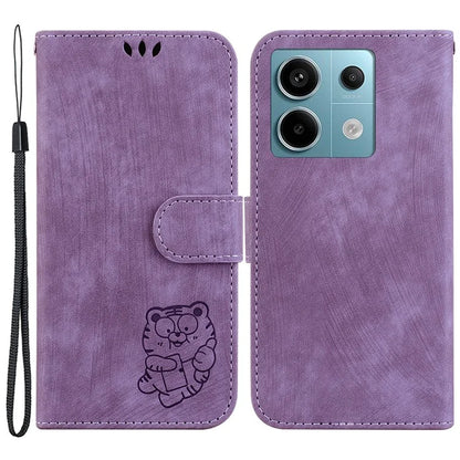 For Xiaomi Redmi Note 13 Pro 5G / Poco X6 5G PU Leather Flip Cover Wallet Stand Tiger Pattern Phone Case