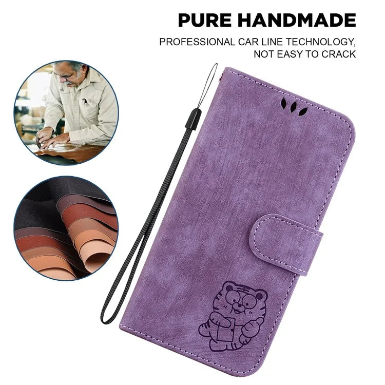 For Xiaomi Redmi Note 13 Pro 5G / Poco X6 5G PU Leather Flip Cover Wallet Stand Tiger Pattern Phone Case