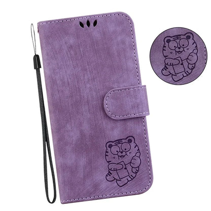 For Xiaomi Redmi Note 13 Pro 5G / Poco X6 5G PU Leather Flip Cover Wallet Stand Tiger Pattern Phone Case