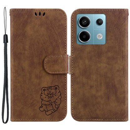 For Xiaomi Redmi Note 13 Pro 5G / Poco X6 5G PU Leather Flip Cover Wallet Stand Tiger Pattern Phone Case