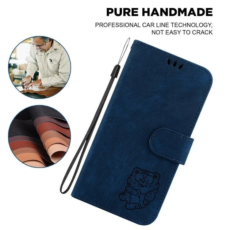 For Xiaomi Redmi Note 13 Pro 5G / Poco X6 5G PU Leather Flip Cover Wallet Stand Tiger Pattern Phone Case