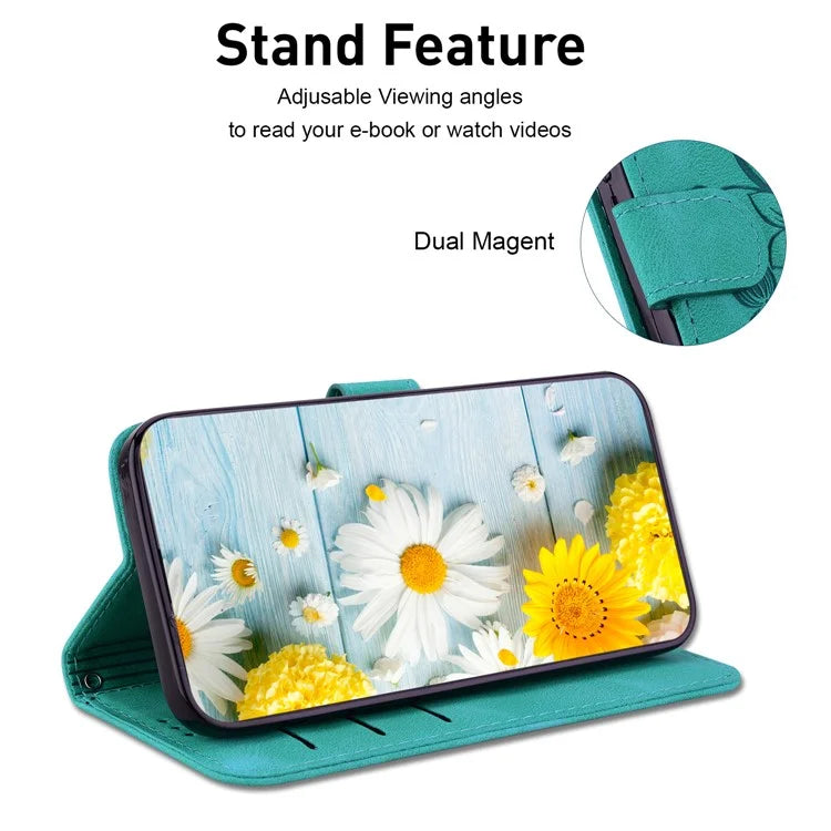 For Xiaomi Redmi Note 13 Pro 5G / Poco X6 5G Phone Cover Flower Wallet Leather Case with Card Holder