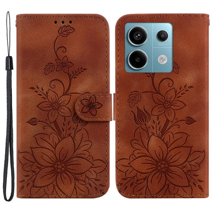 For Xiaomi Redmi Note 13 Pro 5G / Poco X6 5G Phone Cover Flower Wallet Leather Case with Card Holder