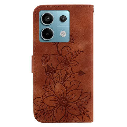 For Xiaomi Redmi Note 13 Pro 5G / Poco X6 5G Phone Cover Flower Wallet Leather Case with Card Holder