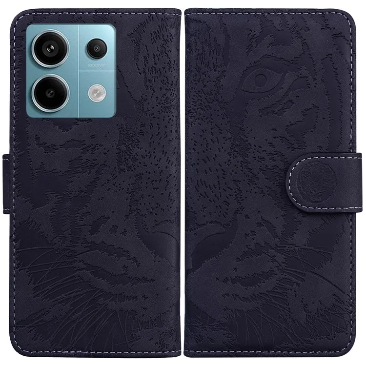 For Xiaomi Redmi Note 13 Pro 5G / Poco X6 5G Tiger Pattern Case PU Leather Stand Wallet Phone Cover