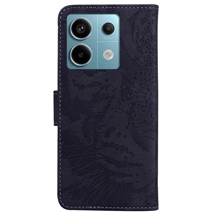 For Xiaomi Redmi Note 13 Pro 5G / Poco X6 5G Tiger Pattern Case PU Leather Stand Wallet Phone Cover