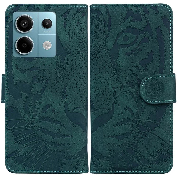 For Xiaomi Redmi Note 13 Pro 5G / Poco X6 5G Tiger Pattern Case PU Leather Stand Wallet Phone Cover