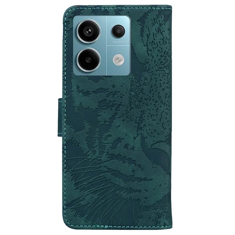 For Xiaomi Redmi Note 13 Pro 5G / Poco X6 5G Tiger Pattern Case PU Leather Stand Wallet Phone Cover