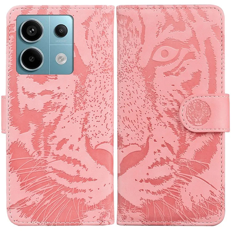 For Xiaomi Redmi Note 13 Pro 5G / Poco X6 5G Tiger Pattern Case PU Leather Stand Wallet Phone Cover
