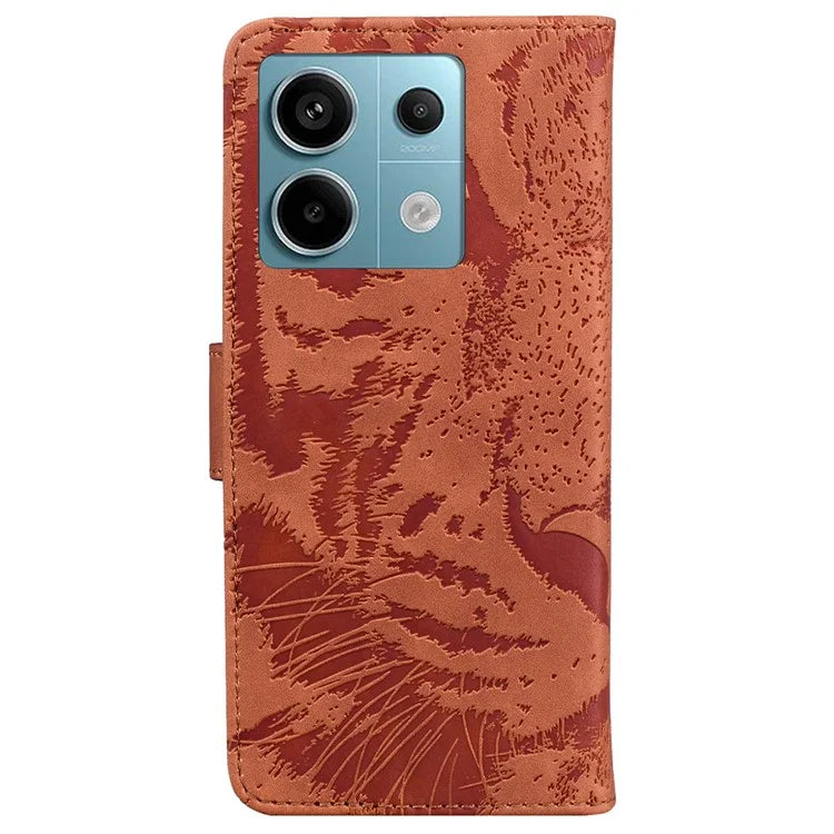 For Xiaomi Redmi Note 13 Pro 5G / Poco X6 5G Tiger Pattern Case PU Leather Stand Wallet Phone Cover