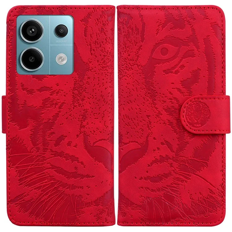 For Xiaomi Redmi Note 13 Pro 5G / Poco X6 5G Tiger Pattern Case PU Leather Stand Wallet Phone Cover