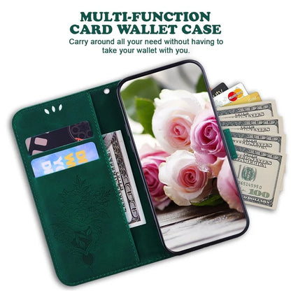 For Xiaomi Redmi Note 13 Pro 5G / Poco X6 5G Case Imprinted Rose Butterfly Phone Stand Cover